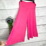 Made By Johnny Pink High Waist Wide Leg Palazzo Culotte Capri Pants Size Medium Photo 2