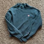 Champion  Women's Teal  Crop Crew Sweater Photo 0