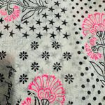 Free People  Boho Floral Stars Polka Dot Sling Bag Cream Pink Black 19x23 in Photo 7