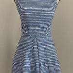 Gap  Blue Knee‎ Length Y2K Fit & Flare Sleeveless Dress sz 0 Preppy Fishermancore Photo 0