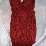 Sherri Hill Sheri Hill Red Beaded Prom Dress Photo 0