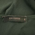 Cut Loose Womens Tunic Mini Dress Size M Dark Green V Photo 6