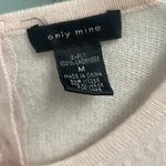 Only Mine Pink Cashmere Lightweight Sweater Size Medium Polka Dot Coquette Photo 4