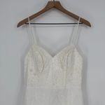 Lulus Love Perfection White Lace Tulle Pearl Beaded Maxi Dress Size M Size M Photo 4