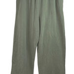 Gap NEW Womens Green Fleece High Waist Straight Wide Leg Lounge Trousers Pants L Photo 0
