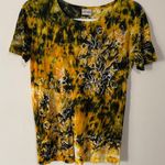 ☀️Arrow Man Yellow and Black Floral Short Sleeve Top Size L Photo 0