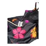 Longitude Retro 90s one piece swimsuit size medium bathing suit black with bright flowers Photo 9