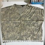 White House | Black Market Metallic Dolman Sleeve V-Neck Top Size M Casual Dressy Photo 8