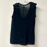 L'Agence  100% Cotton Sleeveless Scoop Neck Tank Top Black Women's Size S Photo 3