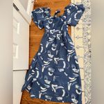 A New Day Blue and White Flutter Sleeve Sundress Size Small Photo 7