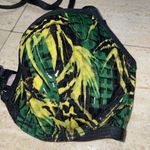 Victoria's Secret  Green Tropical‎ Palm Strappy Back  Bikini Top 34c Shimmer Photo 1