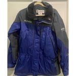 Columbia Sportswear Omni Tech Titanium Blue Waterproof Outerwear Jacket Medium Photo 0