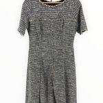 Lane Bryant Tweed Boucle Raw Trim Short Sleeve Fit & Flare Dress 10/12 Large Photo 0
