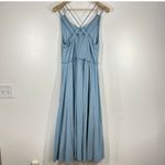 Dip Organic Cotton Maxi Dress Casual Sundress Criss Cross Back Blue Large Blue Photo 2
