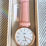 Elon Novac Pink Rose Gold Leather Watch Photo 0