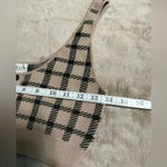 Le lis  Collection Cropped Tank Size Small Sleeveless‎. faux Buttons Plaid Y2K Photo 4