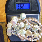 Freshwater Coin Pearl Necklace Size 18 Photo 6