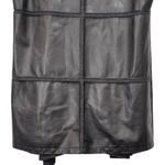 Lafayette 148 Leather Wool Cashmere sleeveless cardigan size Medium Women’s Black Photo 7