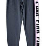 PINK - Victoria's Secret Victoria's Secret Pink Pants Women‎ XS Gray Pink Logo Elastic Waist Joggers Y2K Photo 0