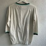 Naketano  White Marble Melange Sweater with Teal Trim Photo 1