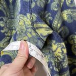 Chico's Y2K Paisley Print Navy Yellow Pull Over Short Hoodie Size 1/M Photo 6