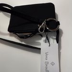 Vera Bradley  Zip ID Lanyard ID Card Holder Wallet Classic Black Microfiber Roses Photo 0