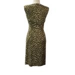 Lafayette 148 New York Size Small Sleeveless Zip Front Olive Animal Print Dress Photo 1