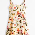 Abercrombie & Fitch A & F Fit & Flare Squareneck Mini Dress in Yellow Photo 0