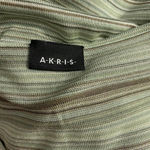 Akris  Sweater Tank‎ Top Blouse Shell Sleeveless Knit Stripe Green Brown Size 14 Photo 7