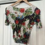 F. C White Floral Scrunch Top Pink Size undefined Photo 1