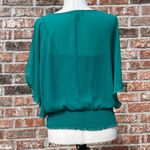 BCX  emerald green blouse with gold chain hardware / S / Excellent condition Photo 8