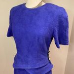 Julian Taylor  New York Vintage Blue Dress Skirt Set Size 10 Photo 3