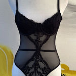 Forever 21  lingerie one piece. Lace and mesh.  Size small.  Adjustable straps. Photo 0