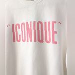 NEW CLARE V. iconique long sleeve sweatshirt in white with peony letters small Photo 6