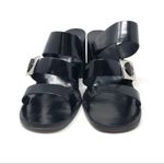 Kenneth Cole black leather slides, made in Brazil, size 8.5 Photo 3