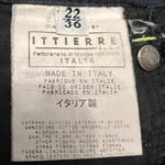 Versace Jeans Couture Vintage Wide Cuff Cropped Arrow Stitch Size 0 US (36 IT) Blue Photo 9