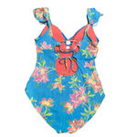 Tommy Bahama Womens Blue Floral One-Piece Swimsuit Size 12 Beach Vacation Summer Photo 2