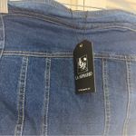 La Armario Denim‎ Strapless Crop Top Size Large Blue Photo 3