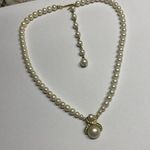 Women’s Beaded Costume Necklace Faux Pearl / Rhinestone Gold Photo 0