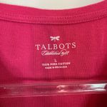 Talbots  | Pink 100% Pima Cotton 3/4 Sleeve Tee Shirt Womens Large Photo 2