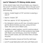 Levi's NEW Jeans 711 Skinny Ankle Sculpt Frey Hem Embroidered Black Size 10 Photo 7