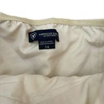 American Eagle  Jacquard Strapless Mini Dress Ivory Soft Gold Metallic Womens 14 Photo 6