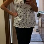 White Dress Tank With Navy Stars Size M Photo 2