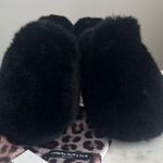 Generation Love NWT -  Esther Fur Slides Slippers Black Size Small (5-7) Photo 0