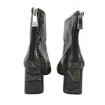 ZARA  Women's Brown Snakeskin Leather Block Heel Zippper Ankle Boots 39 US 8.5 Photo 2