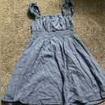 Old Navy blue eyelet lace capsleeve mini sundress M Photo 10