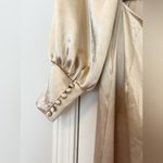 Free People  X Anthropologie Nadia Satin Jumpsuit Gold Photo 10