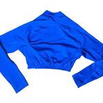 Cute Women Long Sleeve Crop top Blue Size M Photo 3