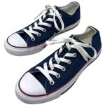 Converse Navy Blue Low Top Dual Tongue Sneakers Men’s 6/Women’s 8 Photo 3