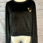 True Religion  Velvet Crop Sweatshirt Gold Detail Size Large Photo 0